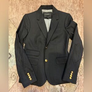 J Crew Schoolboy Black Blazer Size 0